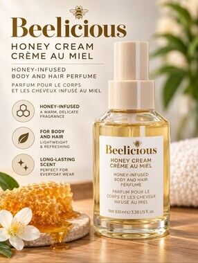 💙 Beelicious - Honey Infused Body & Hair Perfume Made In England
